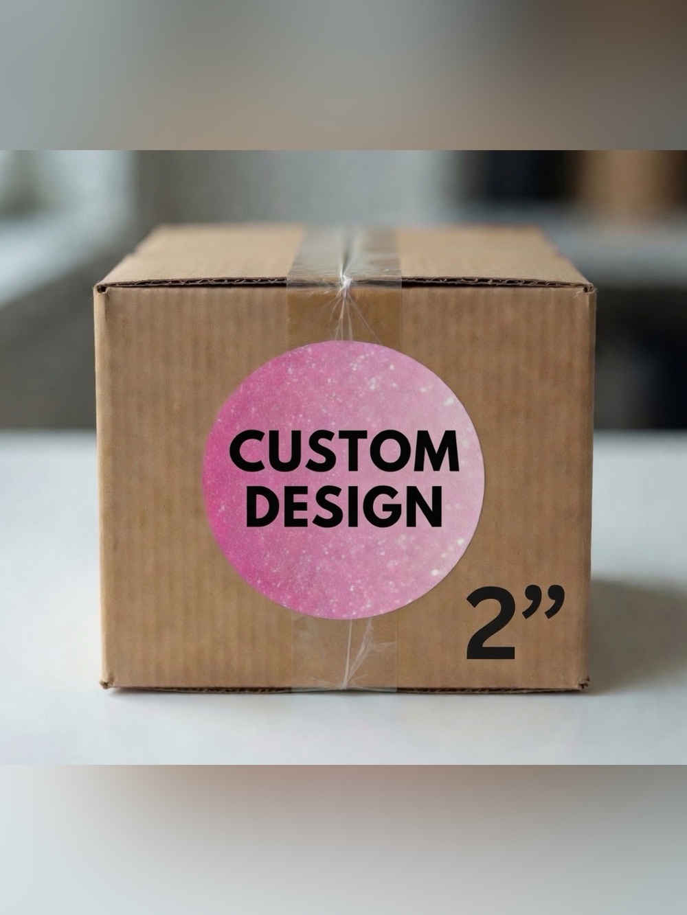 Custom 2” Pink Stickers-100Ct.